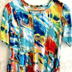 Logo by Lori Goldstein Multicolored Loose Fit Dress XSP